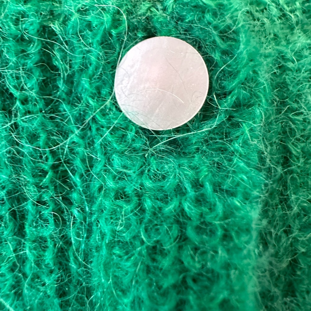 Sezanne Mohair Pearl Button Cardigan in Green - Picture 12 of 14